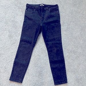 “STS Blue” Ashley High Rise Jegging Black on Black cheetah print Size 32 NWOT